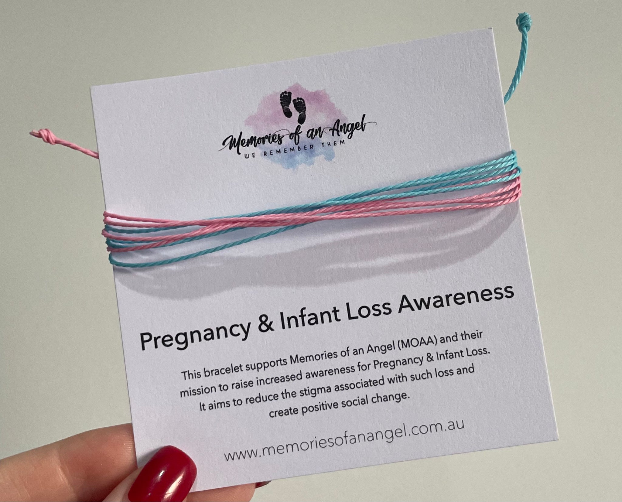 Pink & Blue Pregnancy & Infant Loss Awareness Thread Bracelets