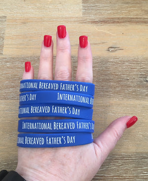 "International Bereaved Father's Day" Blue Wristbands