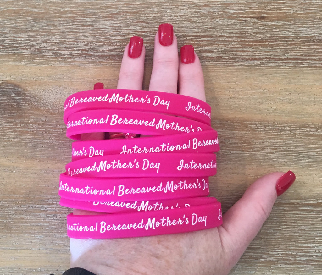 "International Bereaved Mother's Day" Pink Wristbands